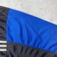 Adidas vintage big Logo Trackjacket Zipper Jacke blau schwarz L
