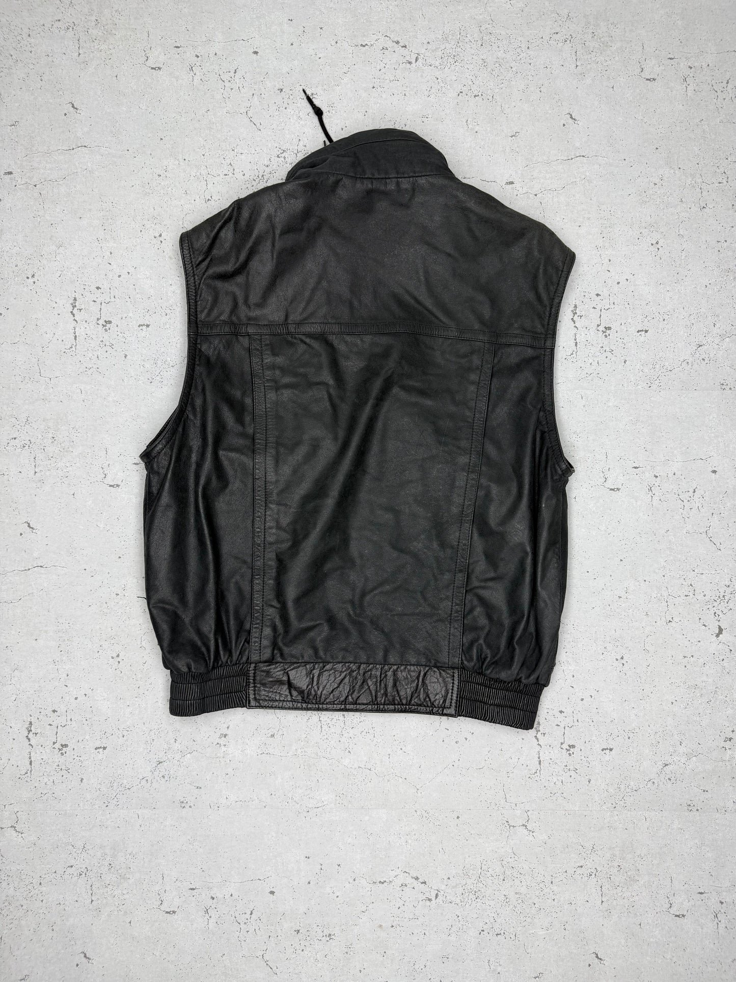 Trapper Vintage Y2K Lederweste Streetwear 48 M