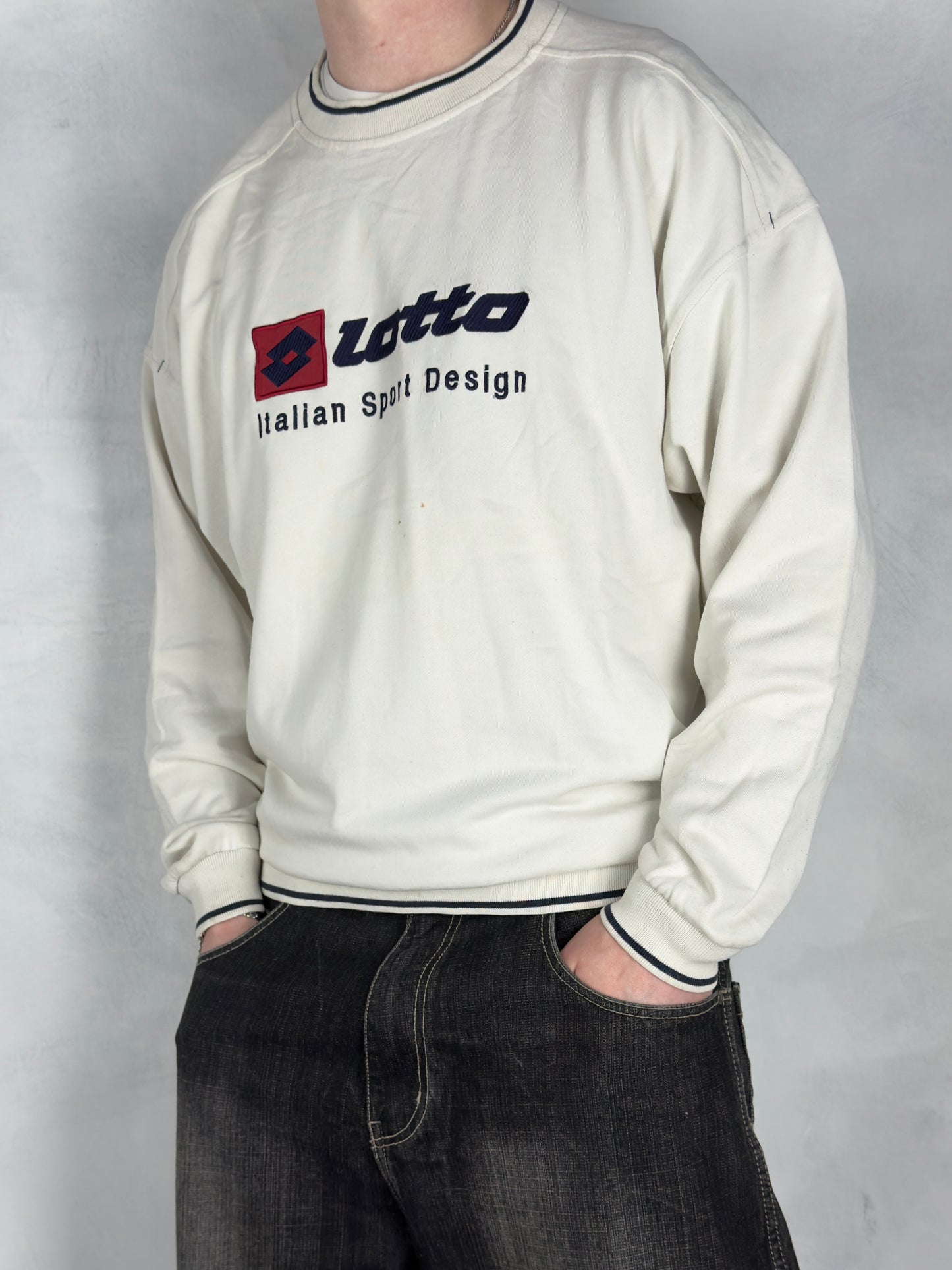 Lotto vintage Sweatshirt Crewneck weiß L
