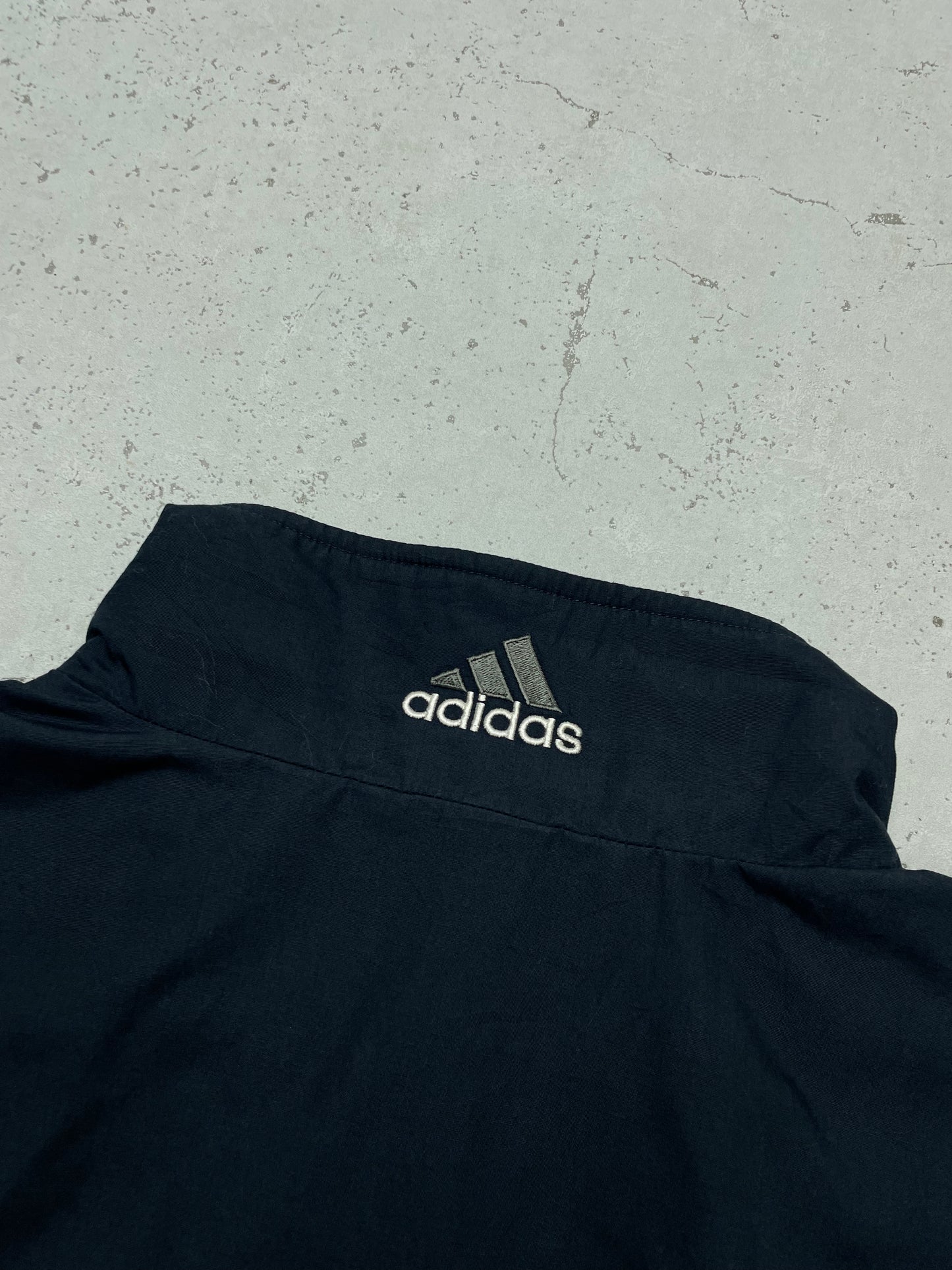 Adidas vintage Trackjacket Jacke Zipper grün blau XL