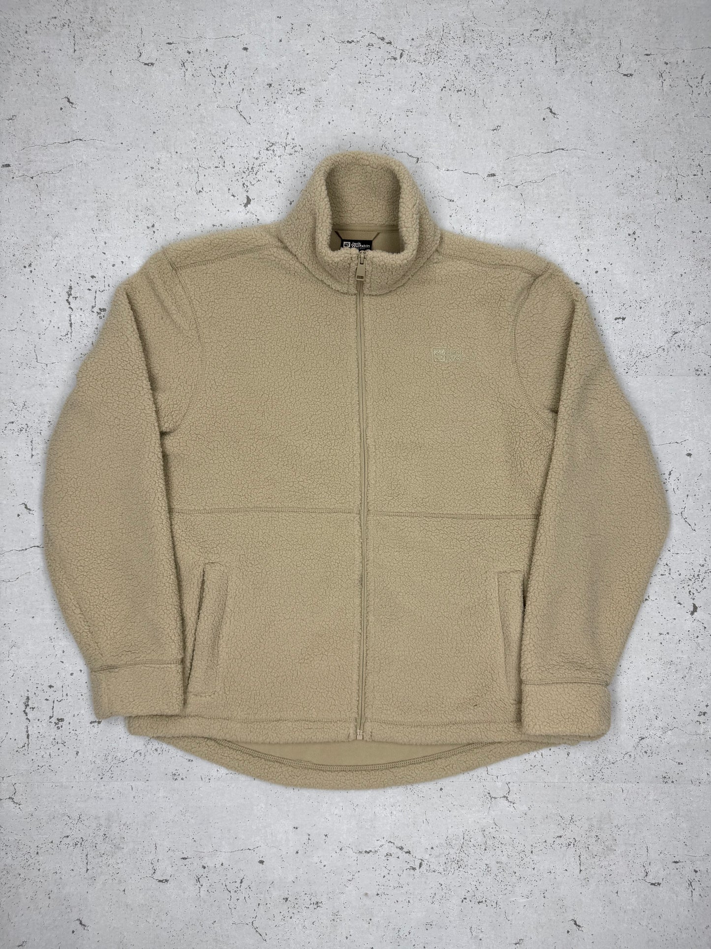 Jack Wolfskin Teddy Fleece Jacke Zipper beige M
