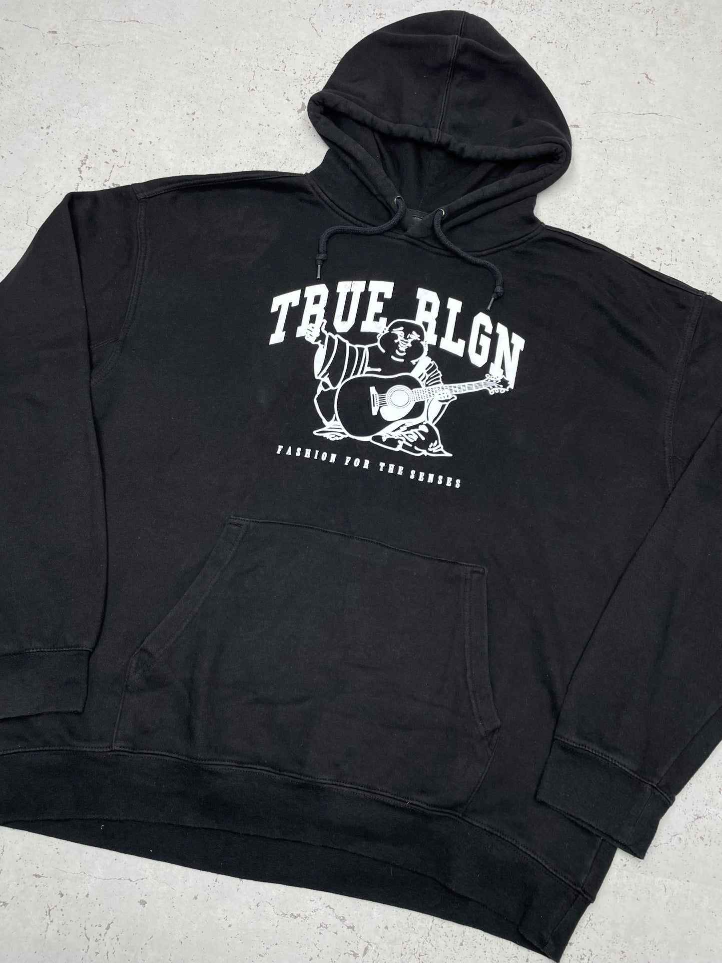 True Religion vintage Hoodie Pullover schwarz XL