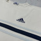 Adidas vintage dünner Sweatshirt langarm Shirt weiß blau M
