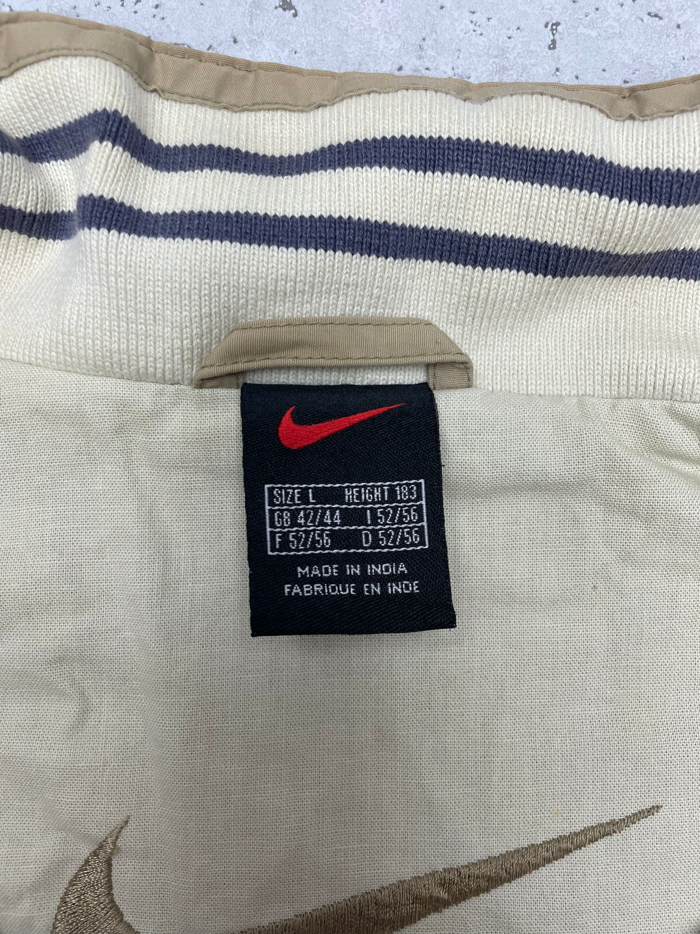 Nike vintage Jacke Trackjacket Zipper beige L