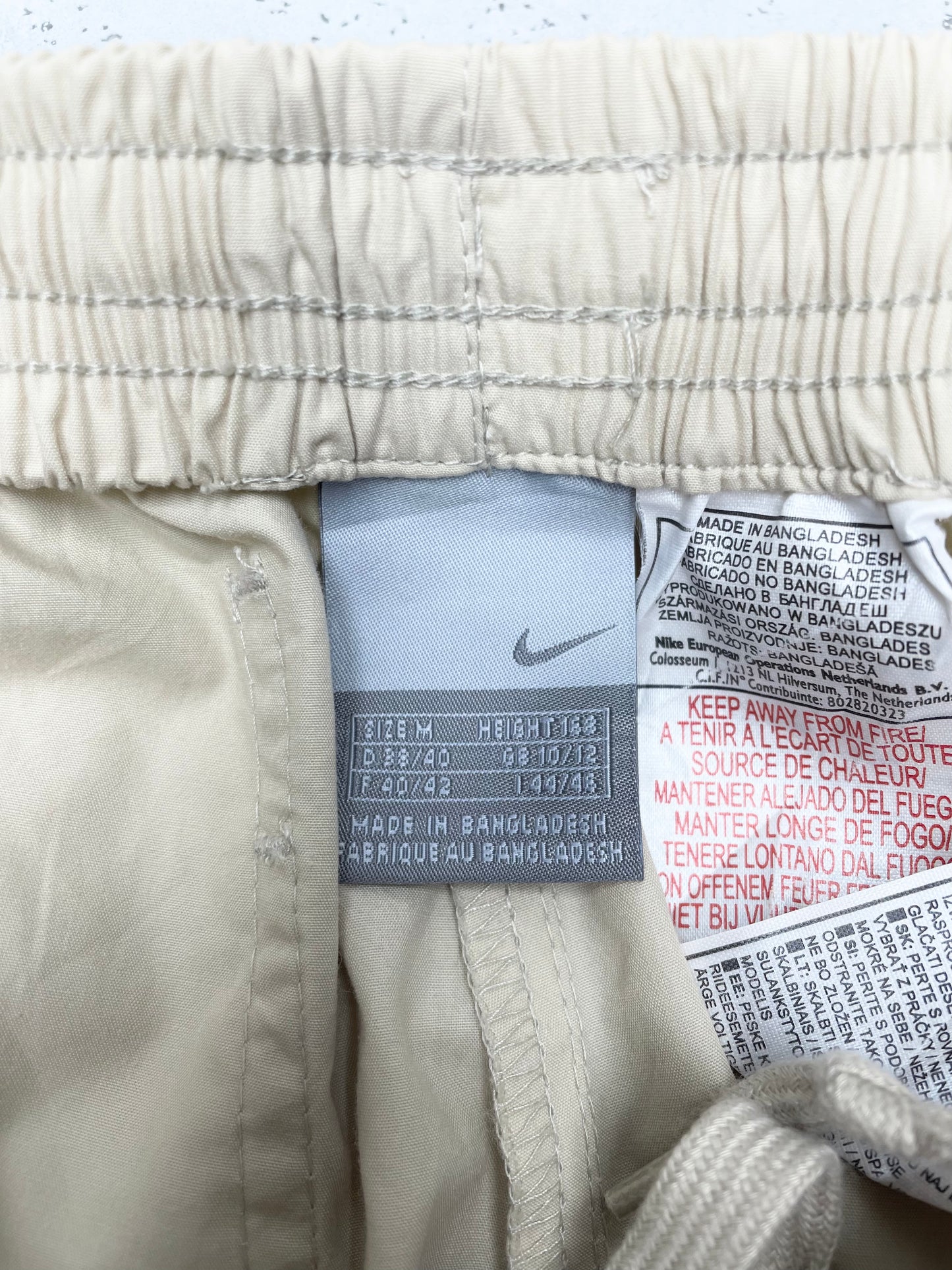 Nike vintage Y2K Trackpants Hose low waist Baggy beige M