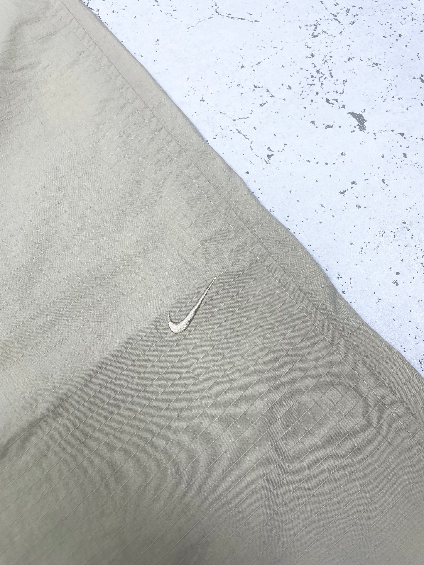 Nike vintage Trackpants Jogginghose Baggy Fit stacked beige XL