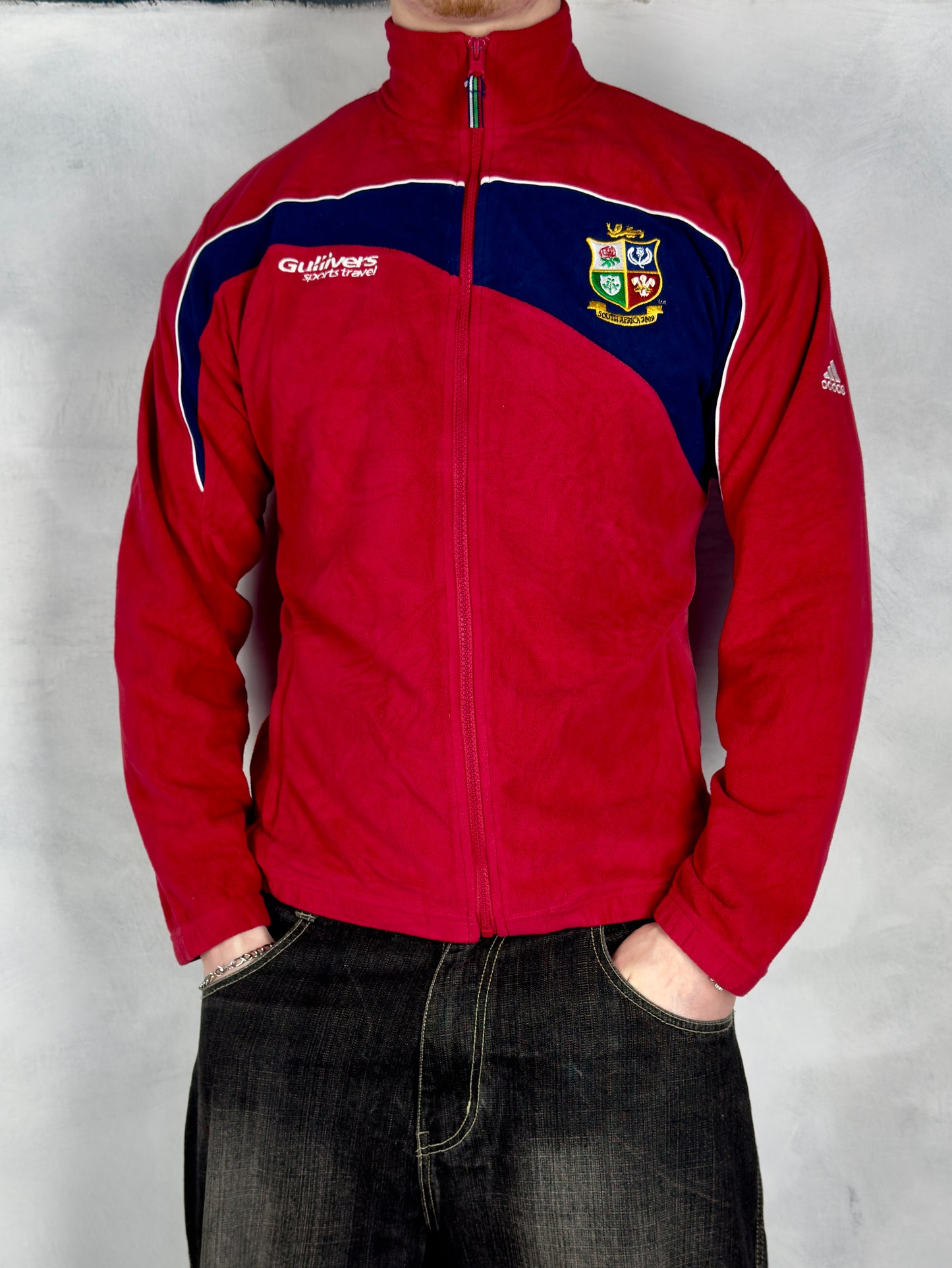 Adidas Fleecejacke zipper rot M