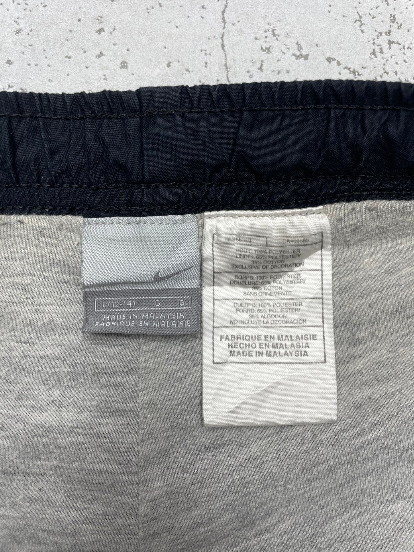 Nike vintage Jogginghose Trackpants Baggy Fit stacked schwarz L