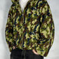 Vintage camouflage Zipper Fleece Jacke grün XXL