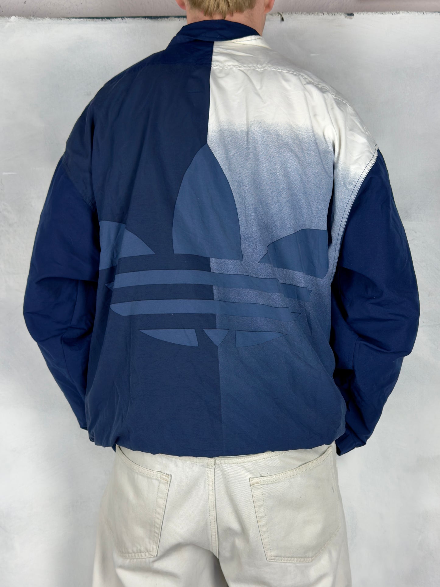 Adidas vintage Windbreaker Trackjacket Jacke blau XL