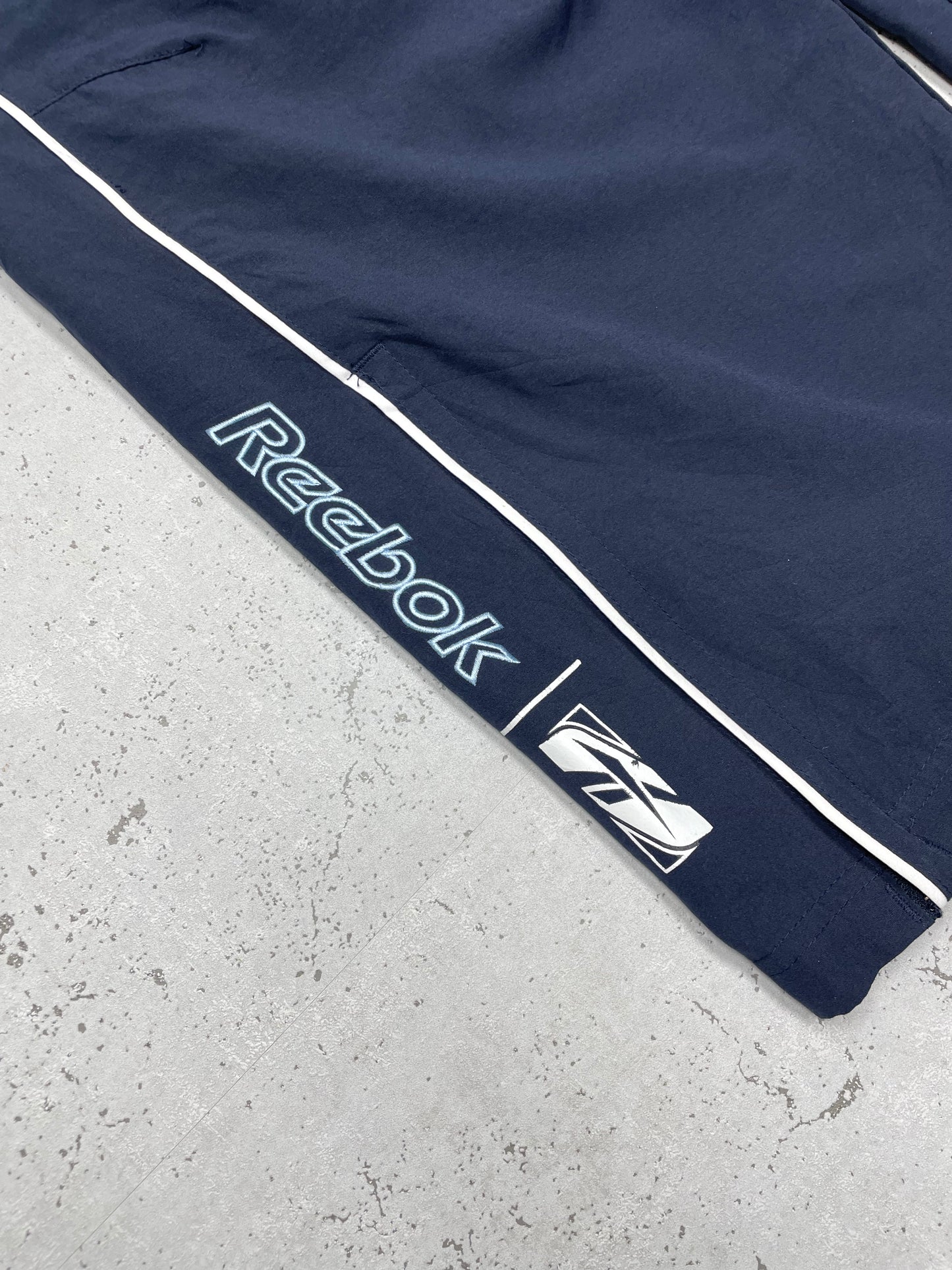 Reebok vintage Trackpants Jogginghose Baggy Fit stacked blau XL