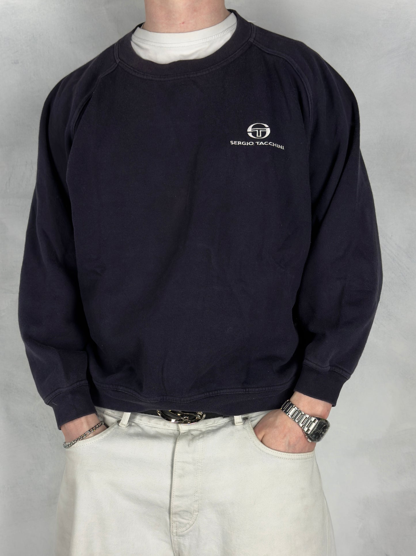 Sergio Tacchini vintage Sweatshirt Crewneck blau S