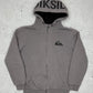 Quicksilver gefütterte Kapuzenjacke Zipper grau XS - MonkeysVintage