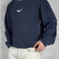 Nike vintage big Logo swoosh Sweatshirt Crewneck blau XXL