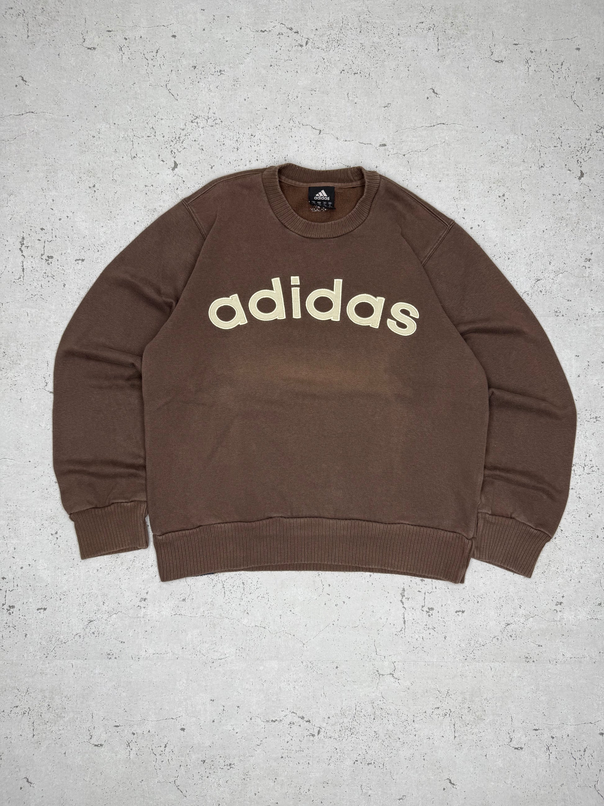 Adidas Y2K Vintage Spellout Sweatshirt embroidered S - MonkeysVintage