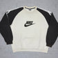 Nike Vintage embroidered Sweatshirt weiß schwarz XL