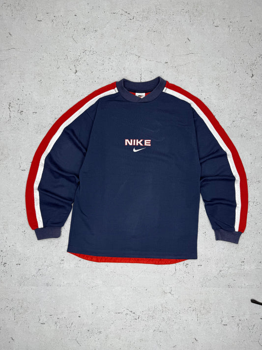 Nike Vintage Y2K Sweatshirt blau rot XS
