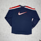 Nike Vintage Y2K Sweatshirt blau rot XS
