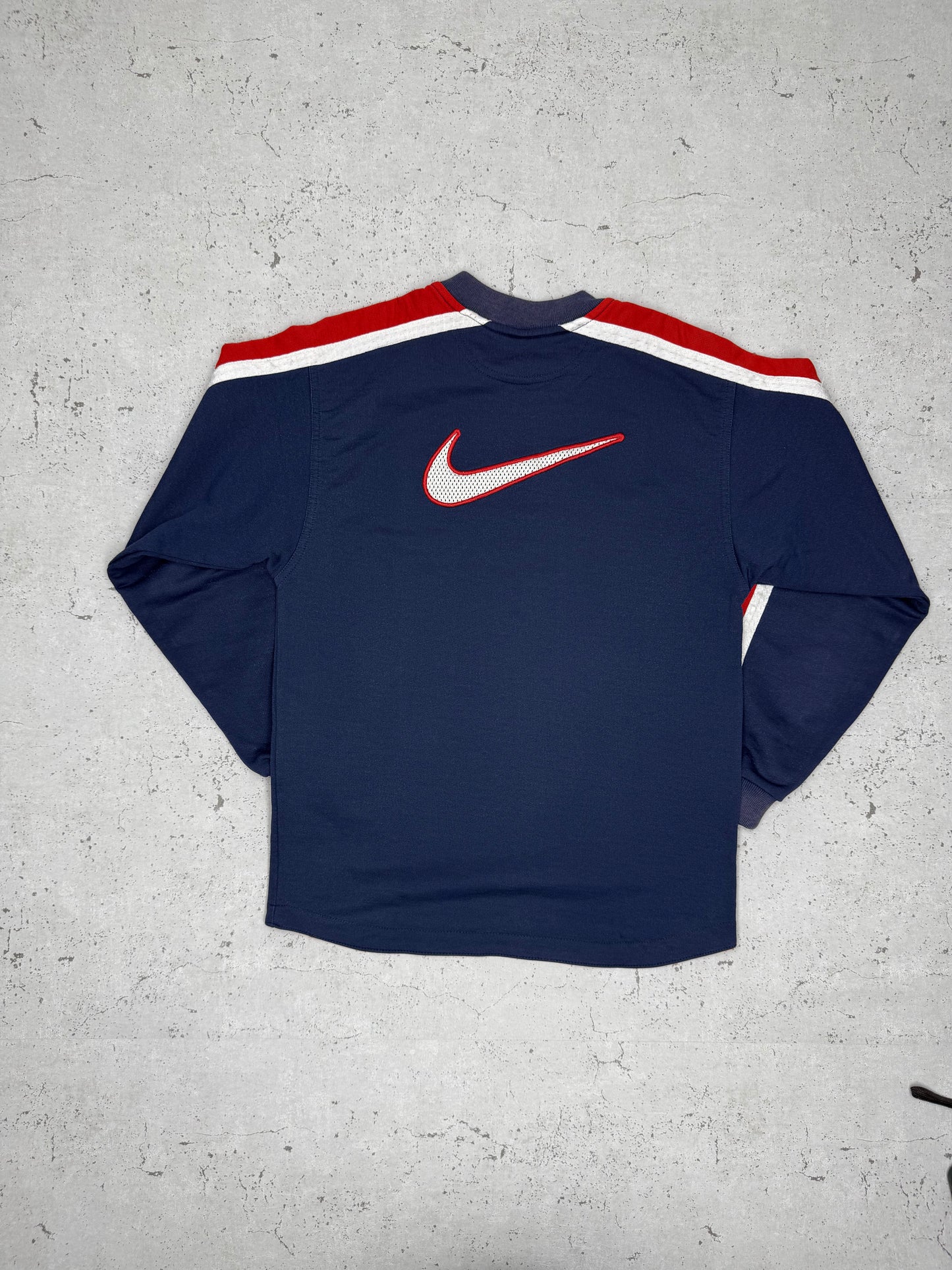 Nike Vintage Y2K Sweatshirt blau rot XS