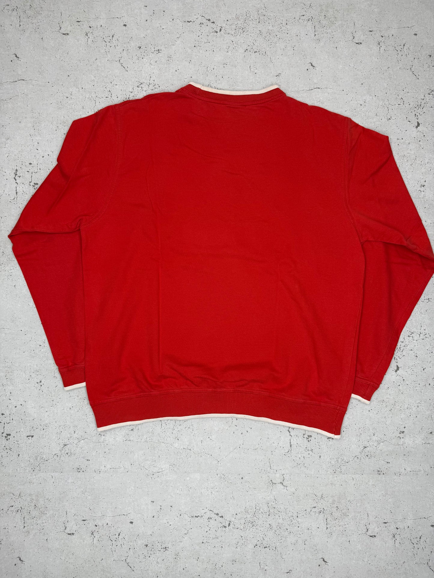 Umbro Vintage College Sweatshirt Y2K rot weiß L