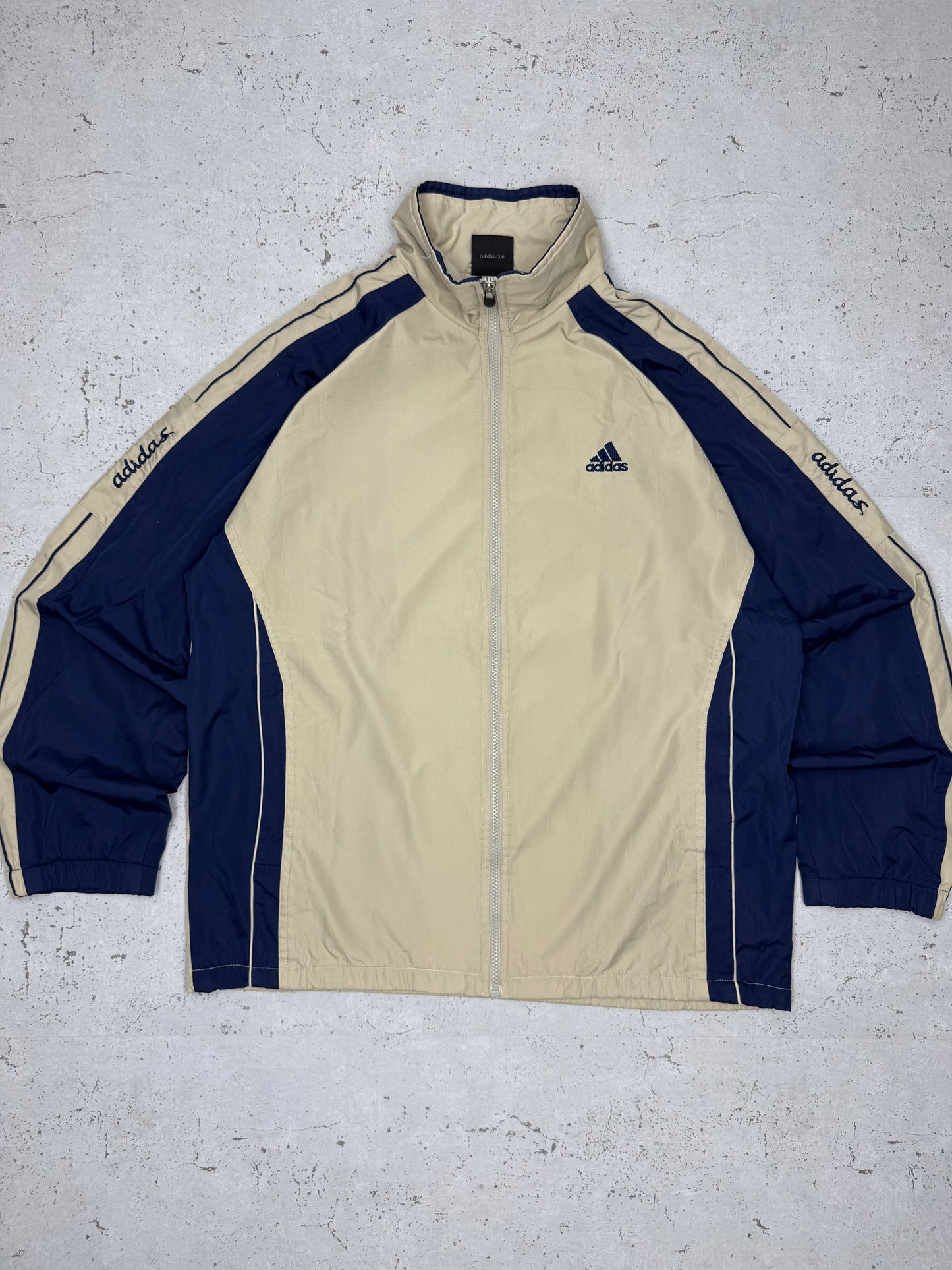 Adidas rare vintage Trackjacket Jacke blau beige XL
