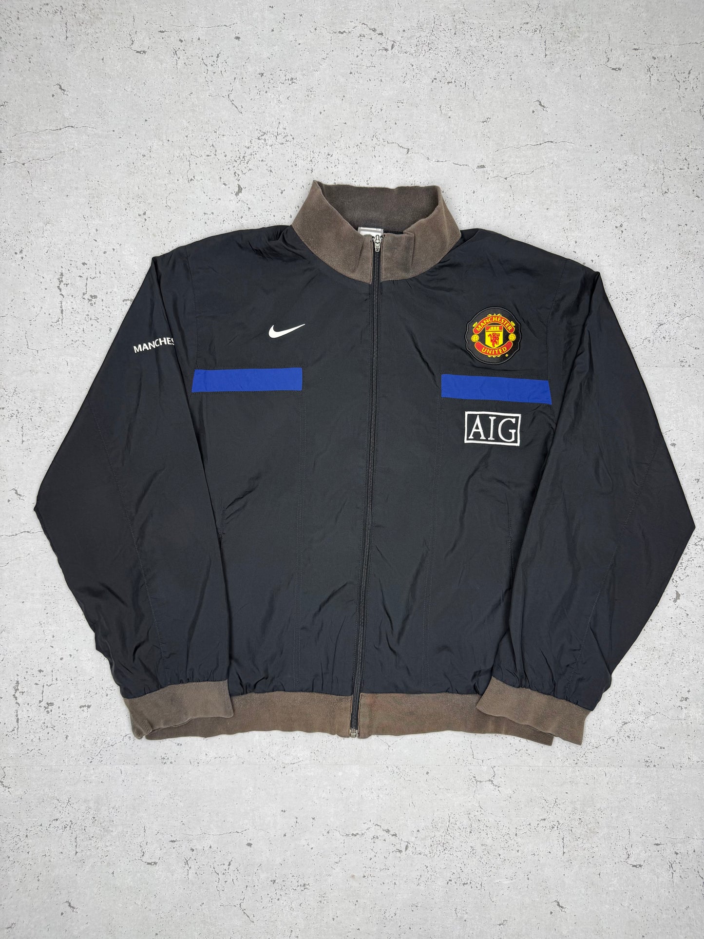 Nike x Manchester United Vintage Trackjacket Zipper Jacke schwarz L