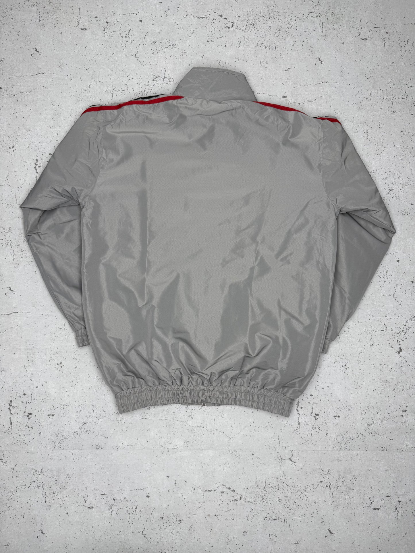 Adidas x AC Milan vintage Trackjacket gefütterte Jacke grau rot M