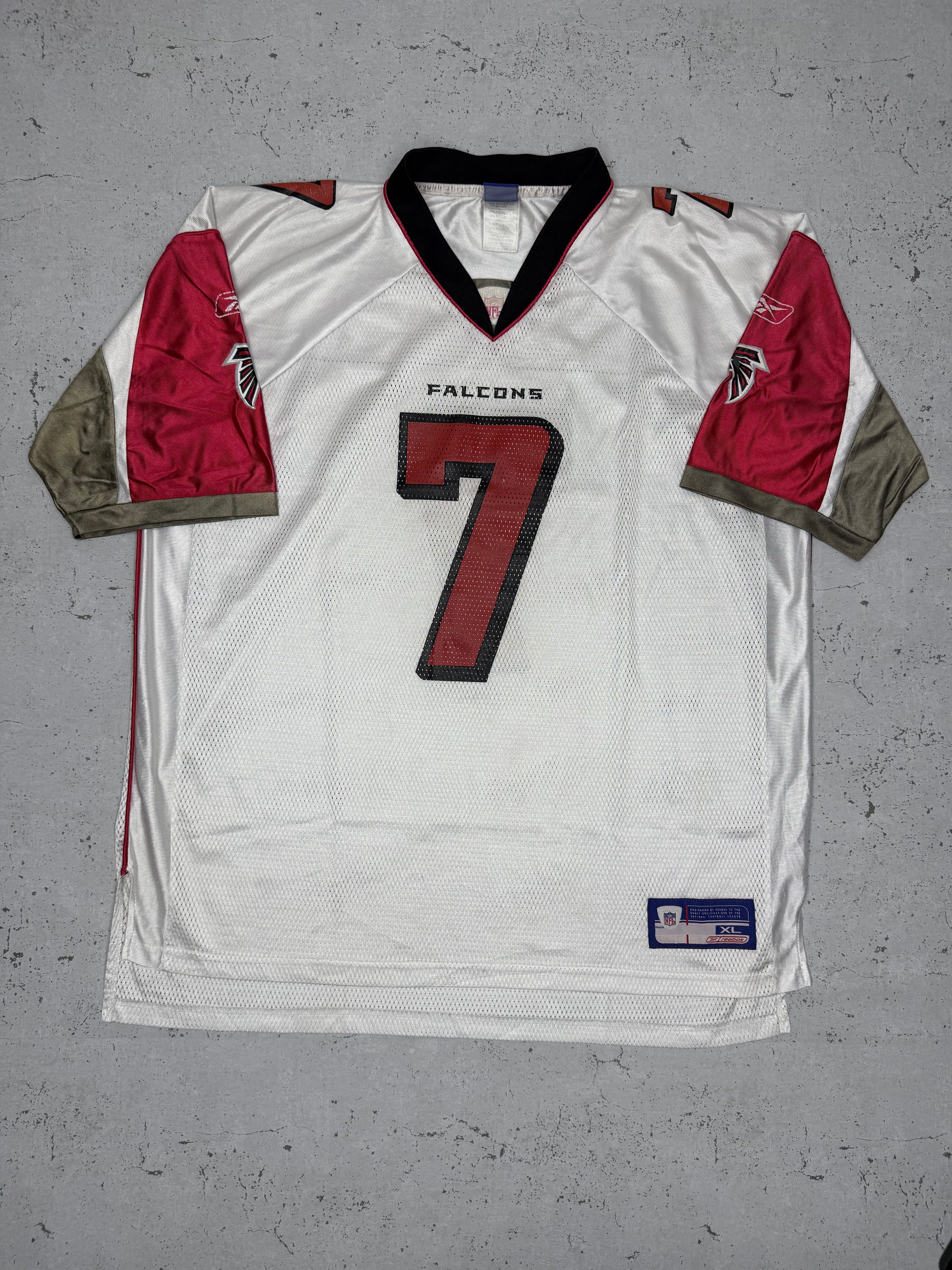 Reebok NFL Falcons Vick Vintage Trikot weiß rot XL - MonkeysVintage