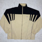 Adidas vintage Trackjacket Zipper Jacke beige schwarz L