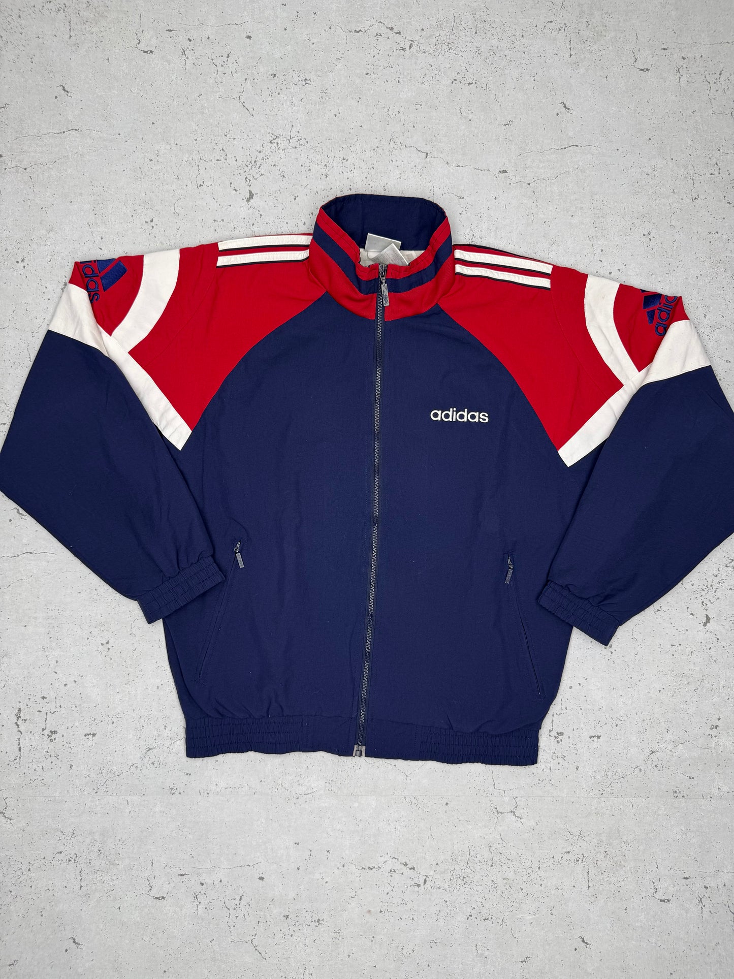 Adidas vintage Jacke Trackjacket Zipper blau S