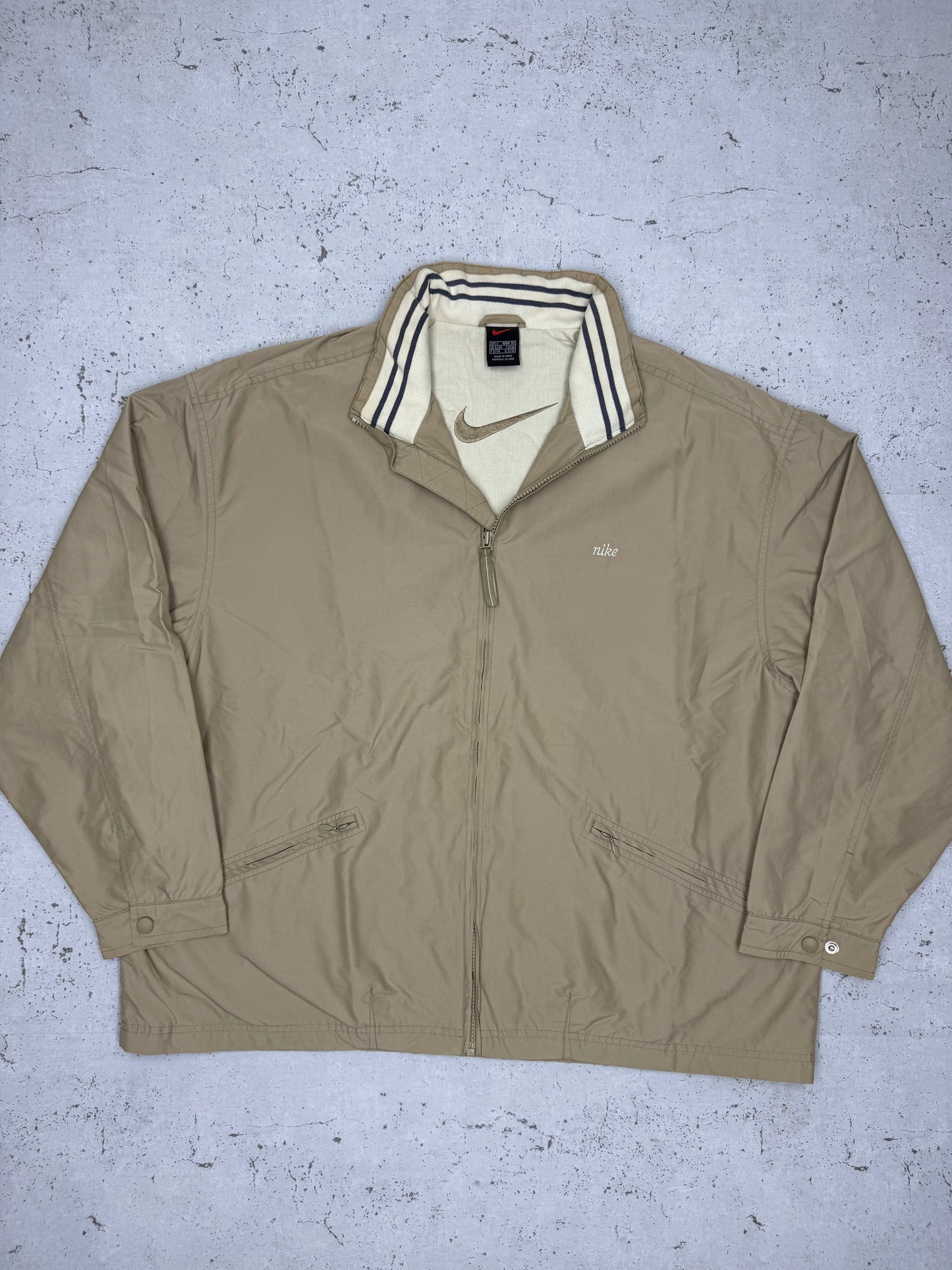 Nike vintage Jacke Trackjacket Zipper beige L