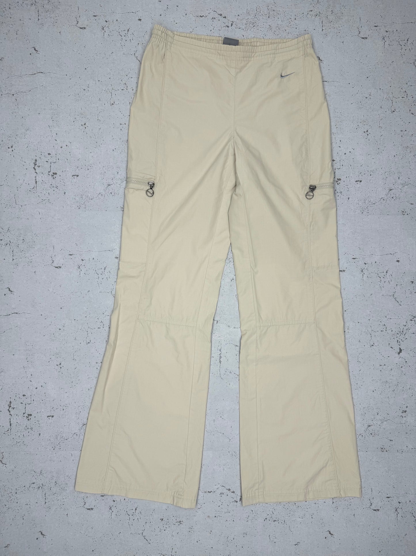Nike vintage Y2K Trackpants Hose low waist Baggy beige M