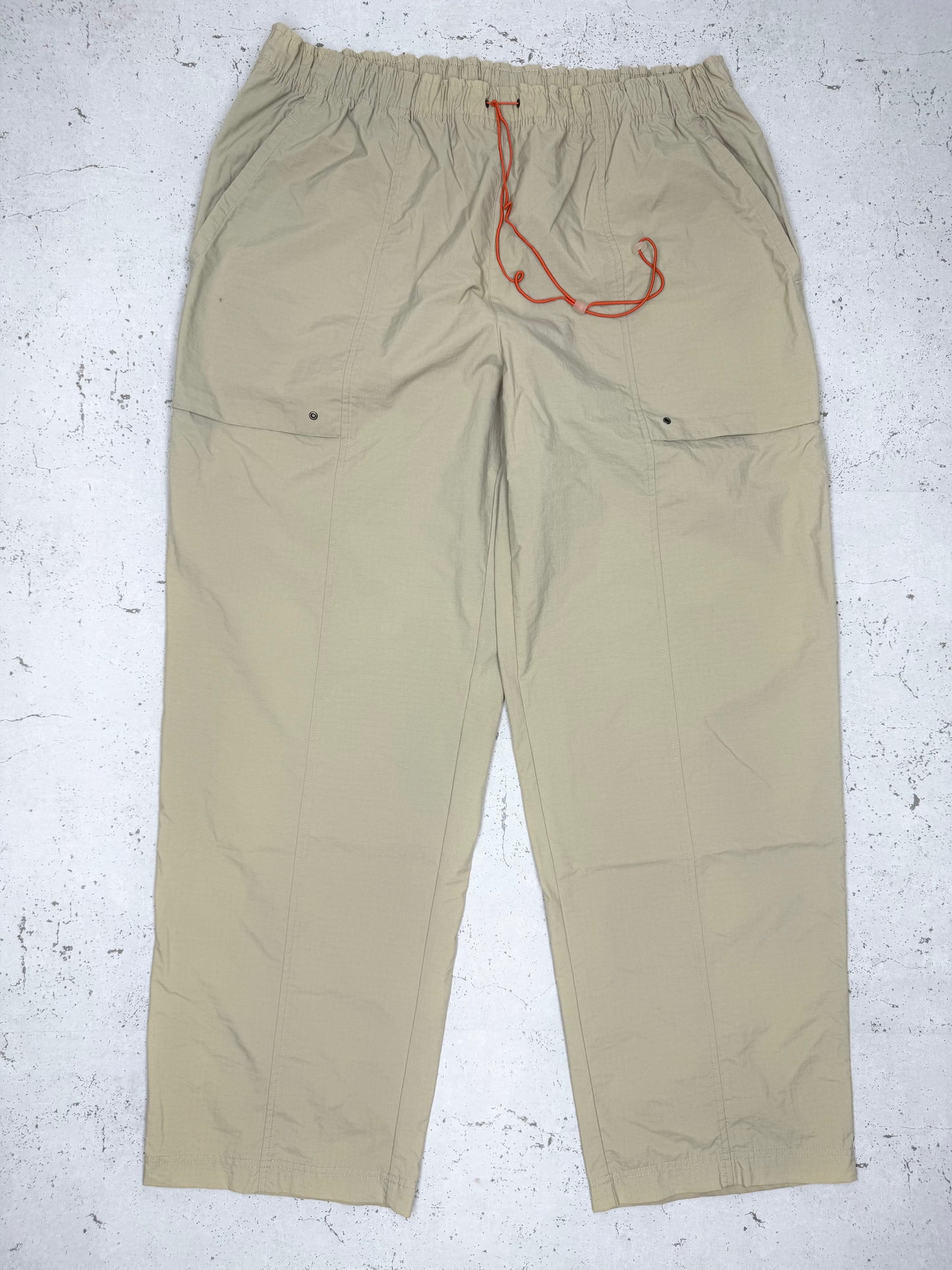 Nike vintage Trackpants Jogginghose Baggy Fit stacked beige XL