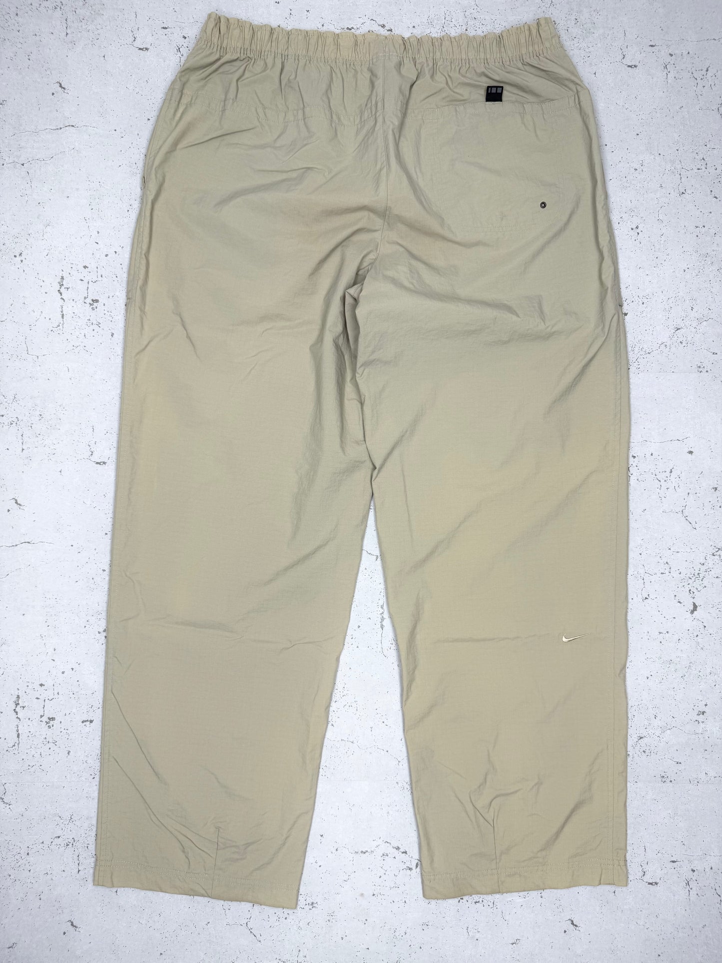 Nike vintage Trackpants Jogginghose Baggy Fit stacked beige XL