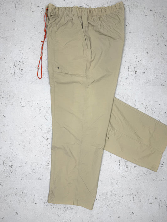 Nike vintage Trackpants Jogginghose Baggy Fit stacked beige XL