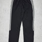 Adidas vintage Trackpants Jogginghose Baggy Fit stacked schwarz L
