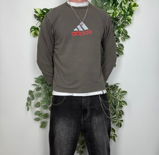 Adidas Vintage Y2K Sweatshirt grau XS
