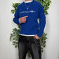 Nike Vintage sportswear Sweatshirt embroidered blau weiß L