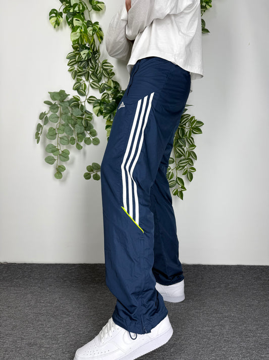 Adidas vintage Trackpants Jogginghose Baggy Fit stacked blau S