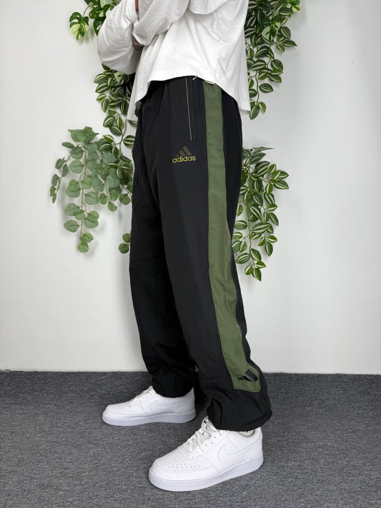 Adidas vintage Trackpants Jogginghose grün schwarz L