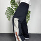 Nike rare Vintage Trackpants Jogginghose Baggy Fit stacked blau grau L