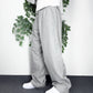 Nike vintage Trackpants Jogginghose Baggy Fit stacked grau XXL