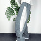 Adidas vintage Trackpants Jogginghose Baggy Fit grau weiß XXXL