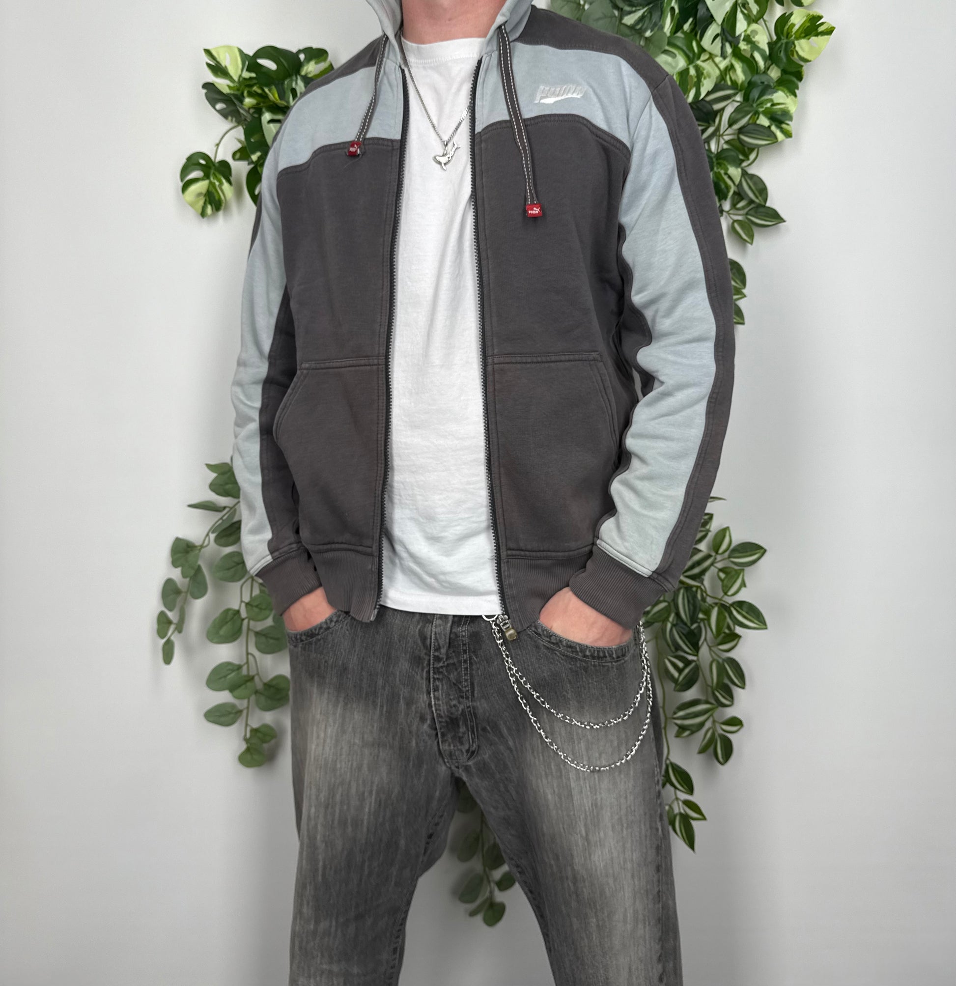 Puma Y2K Vintage Zipper Hoodie S - MonkeysVintage