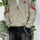 Adidas vintage Y2K big Logo Trackjacket Zipper Jacke rot beige L