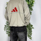 Adidas vintage Y2K big Logo Trackjacket Zipper Jacke rot beige L
