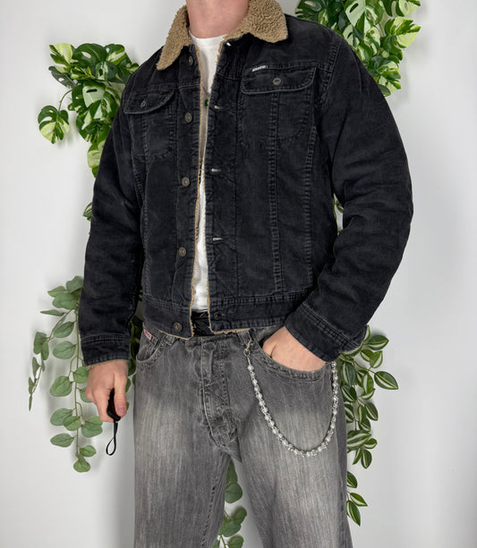 Diesel Vintage Cordjacke mit Fell gefüttert Jeansjacke M
