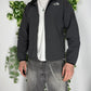The North Face Softshell Fleece Jacke Zipper grau M
