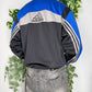 Adidas vintage big Logo Trackjacket Zipper Jacke blau schwarz L