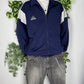Adidas vintage Zipper Trackjacket Jacke blau weiß XL